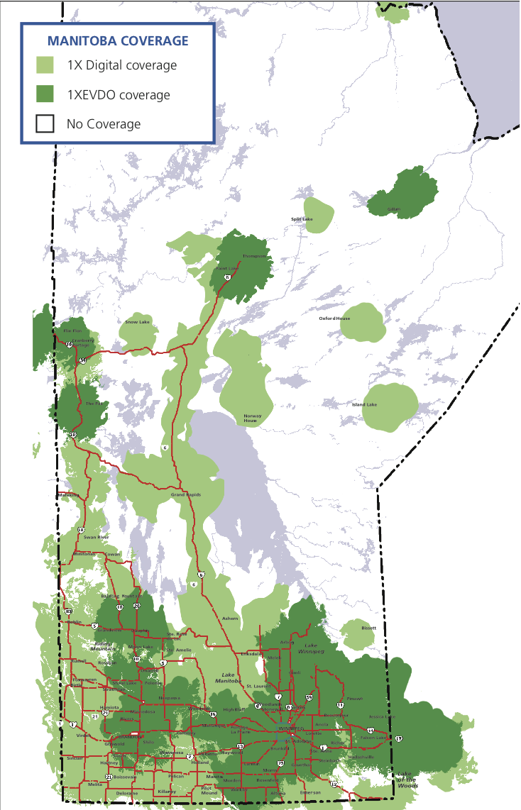 Canadian Network Coverage – New Entrants & Selected Regional Carriers